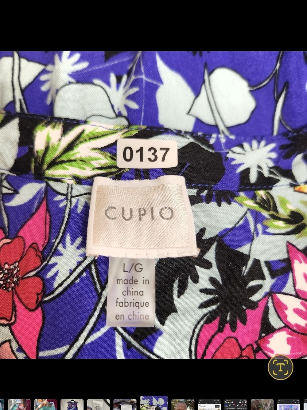 Cupio Womens L Sleeveless Blue Floral Shirt Dress - Picture 2 of 10